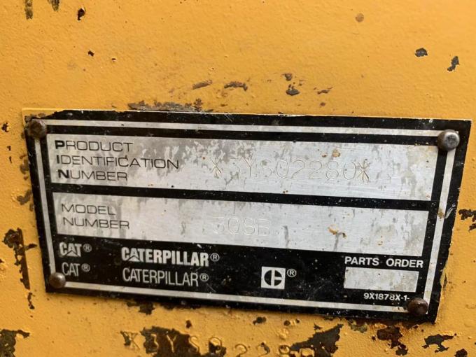 11.3rpm klasseerbaarheid Japan Op zwaar werk berekende 308B Gebruikte CAT Excavator 1
